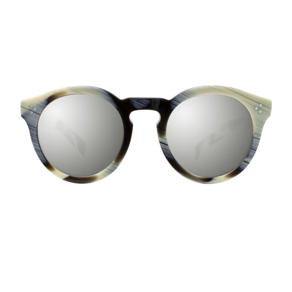 illesteva Leonard II sunglasses in horn / silver mirror